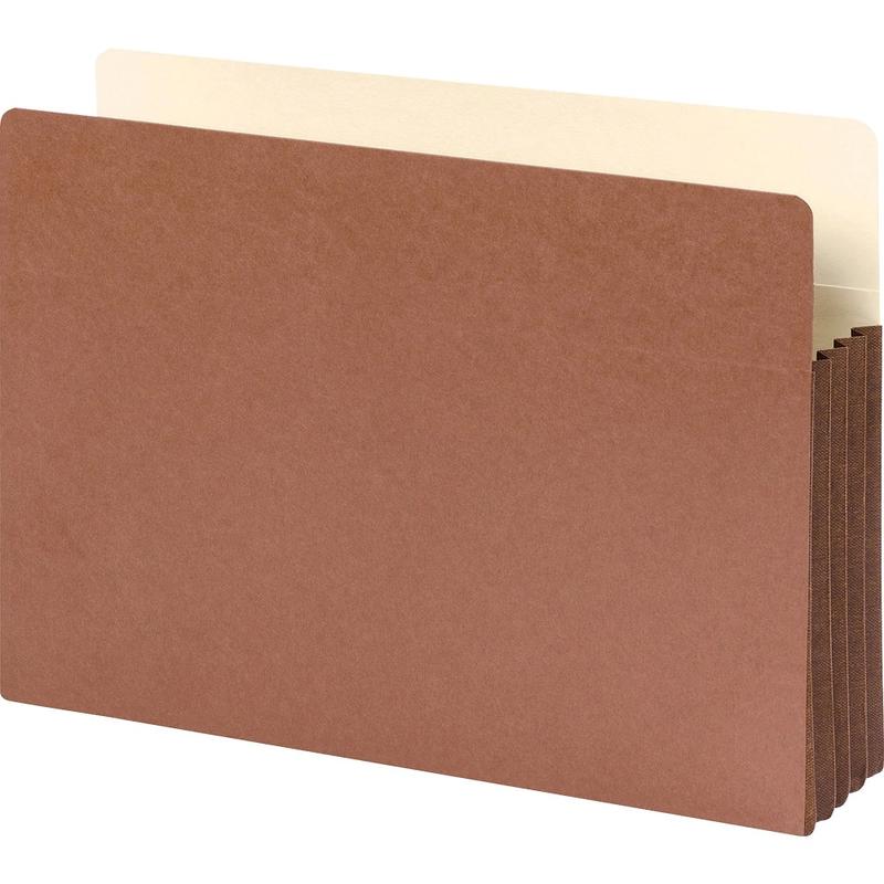 Smead Easy-Access Top-Tab Tyvek File Pockets, Legal Size, 3 1/2in Expansion, 30% Recycled, Redrope, Box Of 10 MPN:74264