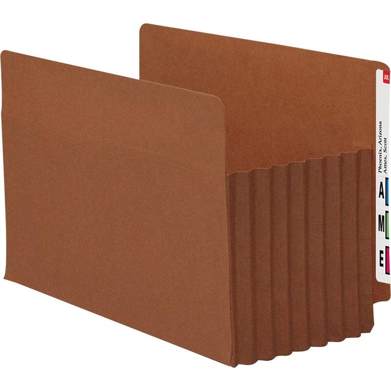 Smead TUFF Pocket File Pockets, End-Tab, Legal Size, 7in Expansion, 30% Recycled, Red, Box Of 5 MPN:74795