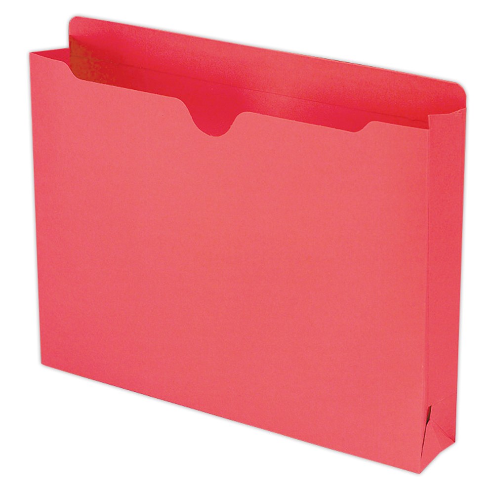 Smead Expanding Reinforced Top-Tab File Jackets, 2in Expansion, Letter Size, Red, Box Of 50 MPN:75569