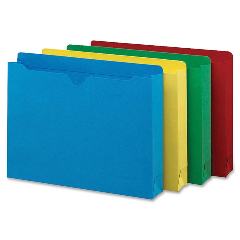 Smead Heavyweight Color File Jackets, Letter Size, 2in Expansion, Assorted, Box Of 50 MPN:75673