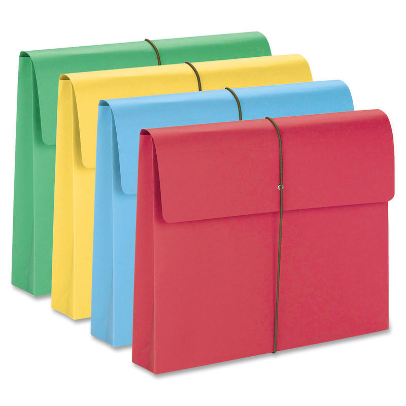 Smead Elastic Closure Expanding School Wallets, Letter Size, 2in Expansion, Assorted Colors, Pack Of 50 MPN:77251