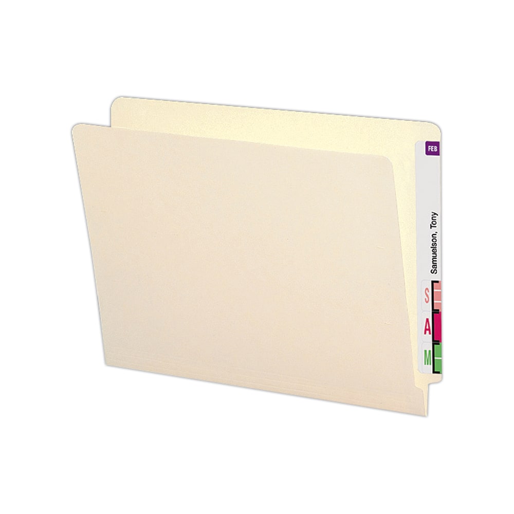 Smead Manila Reinforced End-Tab Folders, 9inH, Straight Cut, Letter Size, Pack Of 100 MPN:ET2-1509L