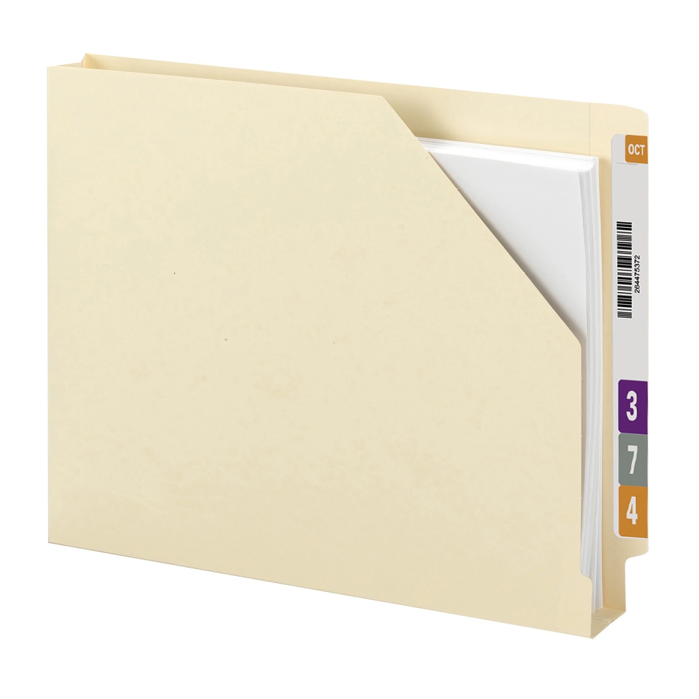 Smead End-Tab Jackets, 1 1/2in Capacity, 9 1/2in x 12 1/4in, Manila, Pack Of 50 MPN:ET2-4915