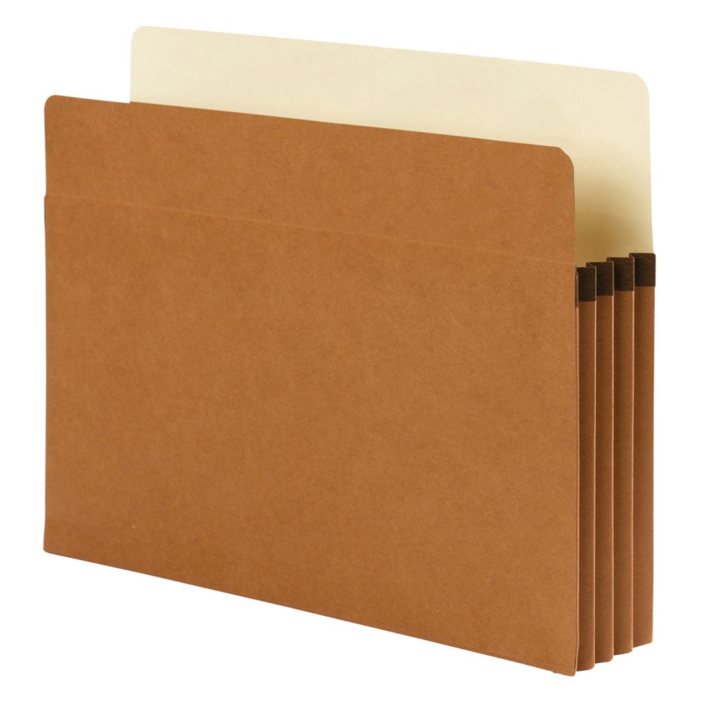 Smead SuperTab File Pockets, Letter Size, 3 1/2in Expansion, 30% Recycled, Redrope, Box Of 25 MPN:SMD73230