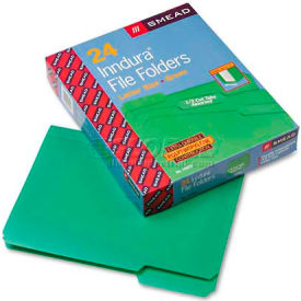 Smead® Waterproof Poly File Folders 1/3 Cut Top Tab Letter Green 24/Box 10502