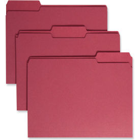 Smead® File Folders 1/3 Cut Top Tab Letter Maroon 100/Box 13093
