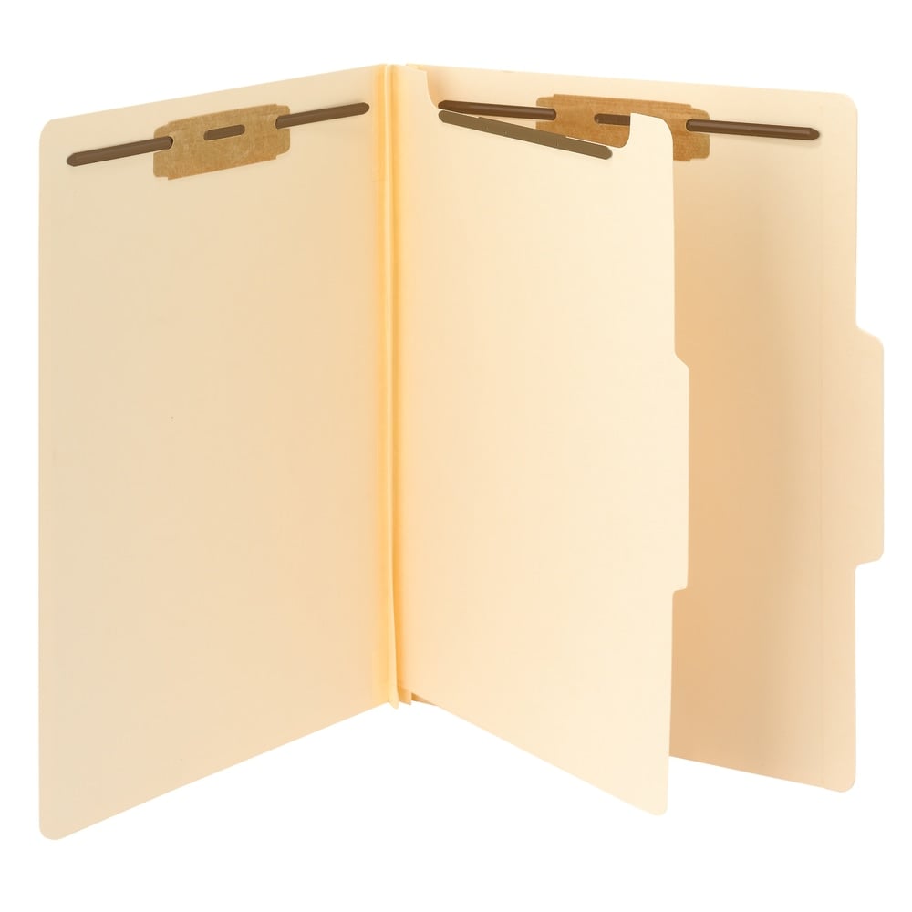 Smead Fastener Folders With Dividers, Letter Size, Manila, Pack Of 10 (Min Order Qty 2) MPN:14560