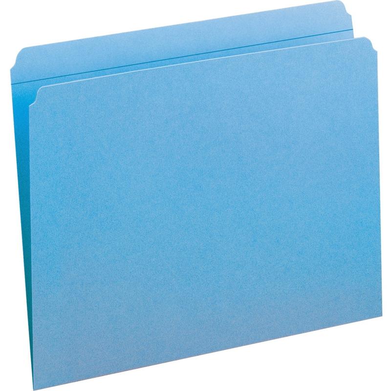 Smead Color File Folders, With Reinforced Tabs, Letter Size, Straight Cut, Blue, Box Of 100 MPN:2-150LBE