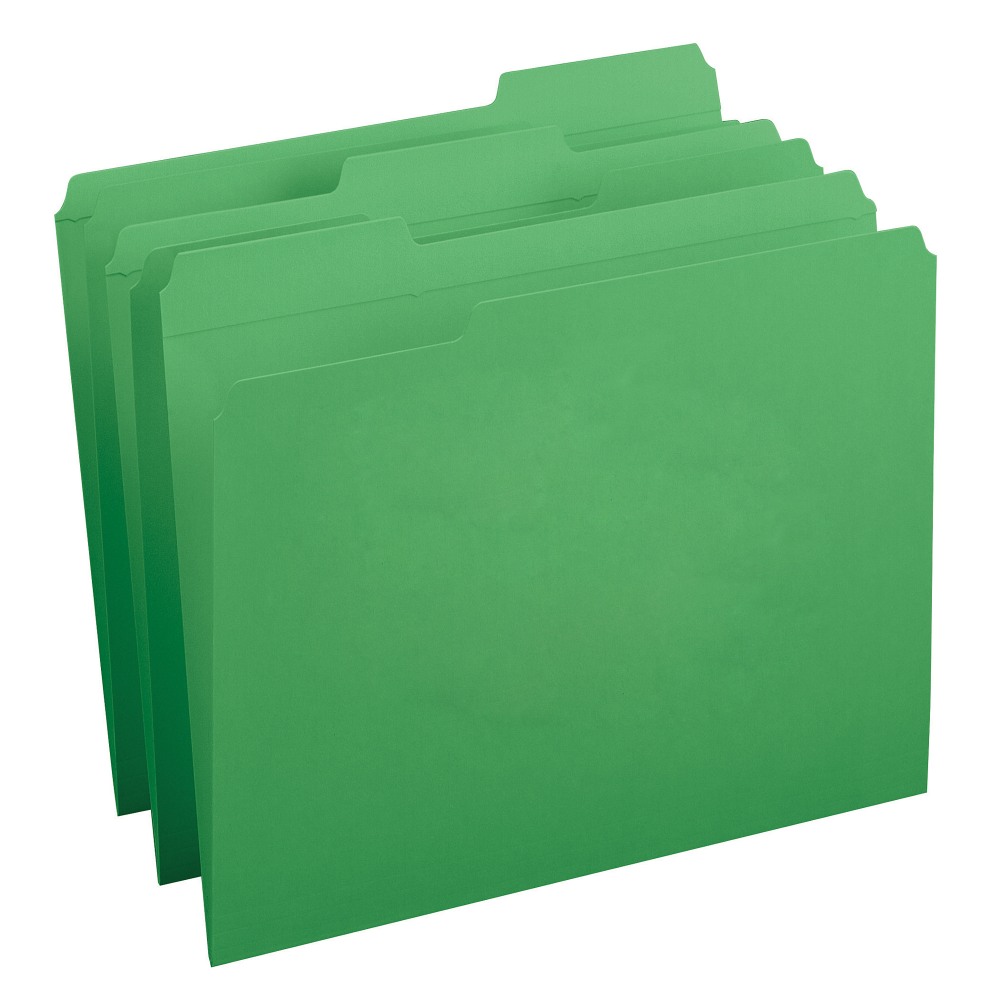 Smead Color File Folders, With Reinforced Tabs, Legal Size, 1/3 Cut, Green, Box Of 100 MPN:2-153CGN