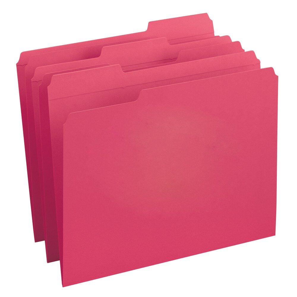 Smead Color File Folders, With Reinforced Tabs, Legal Size, 1/3 Cut, Red, Box Of 100 MPN:2-153CR