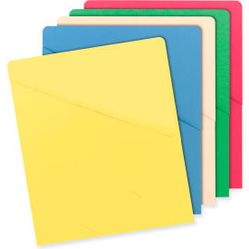 Smead® Slash Pocket Folders Letter 11 Point Blue/Green/Manila/Red/Yellow 25/Pack 75425