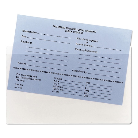 Self Adhesive Pocket, 9 x 5-9/16, Clear, PK100 MPN:68185