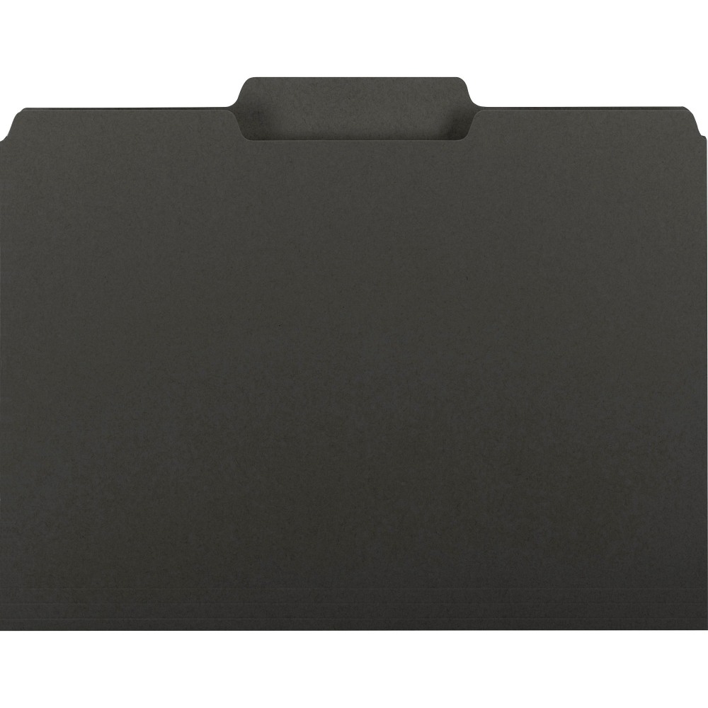 Smead 1/3-Cut Interior Folders, Letter Size, Black, Box Of 100 MPN:10243