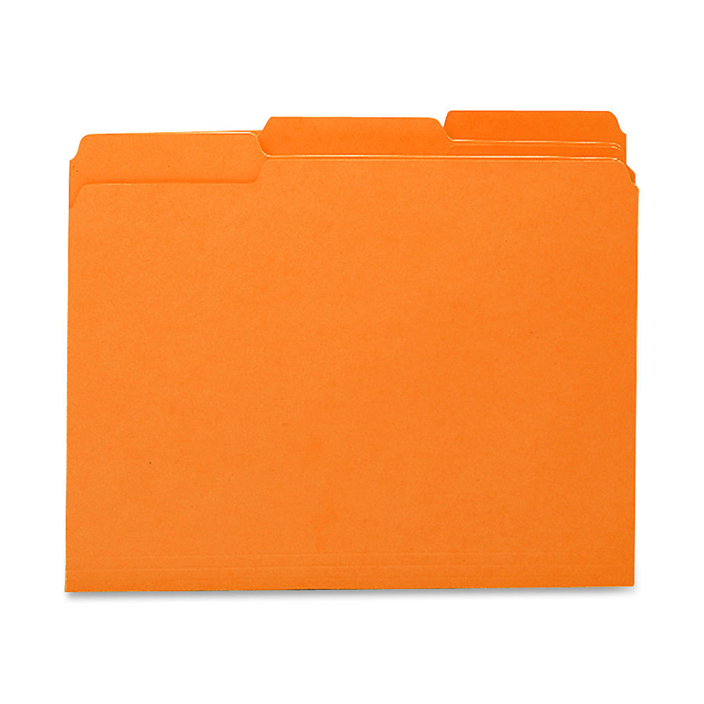Smead 1/3-Cut Interior Folders, Letter Size, Orange, Box Of 100 MPN:10259