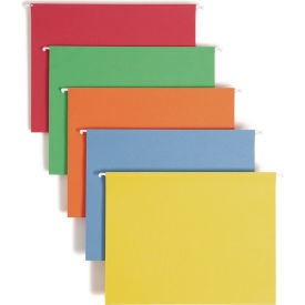 Smead Colored Hanging File Folders with 1/5 Cut Tabs Letter Size Assorted Bright Colors 25/BX 64059