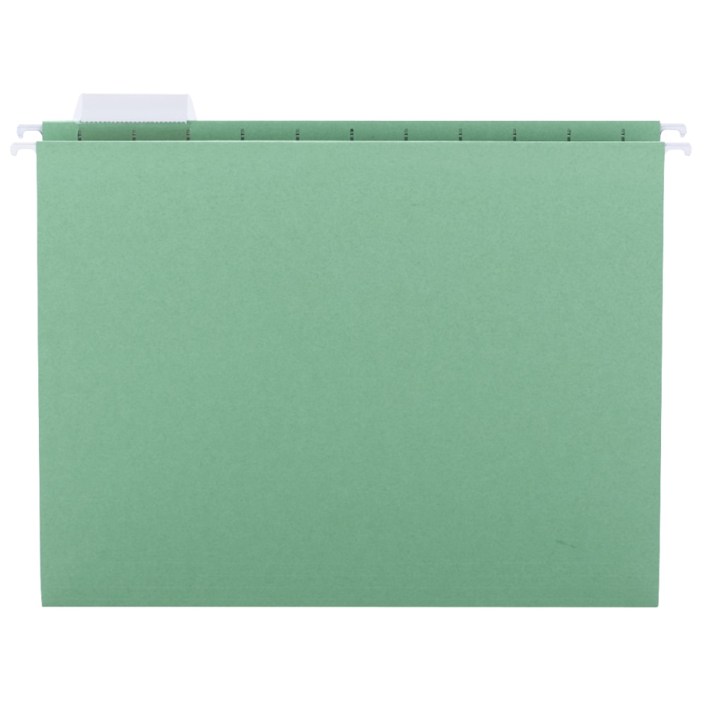 Smead Hanging File Folders, 1/5-Cut Adjustable Tab, Letter Size, Bright Green, Box Of 25 MPN:64061