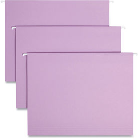 Smead® Hanging File Folders 1/5 Tab 11 Point Stock Letter Lavender 25/Box 64064