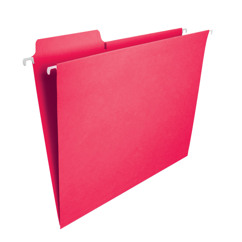 Smead FasTab Hanging File Folders, Letter Size, Red, Box Of 20 MPN:64096