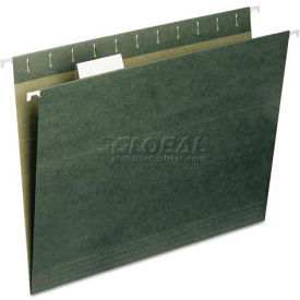Smead® Recycled Hanging File Folders 1/5 Tab 11 Point Stock Letter Green 25/Box 65001