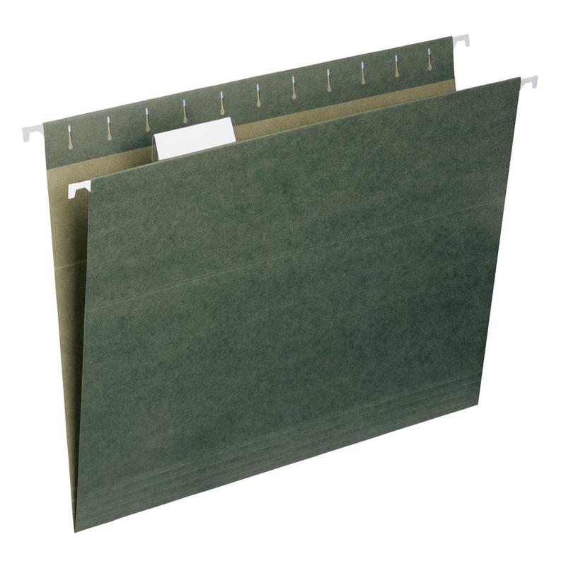 Smead Hanging File Folders, Letter Size, 100% Recycled, Standard Green, Box Of 25 MPN:65001
