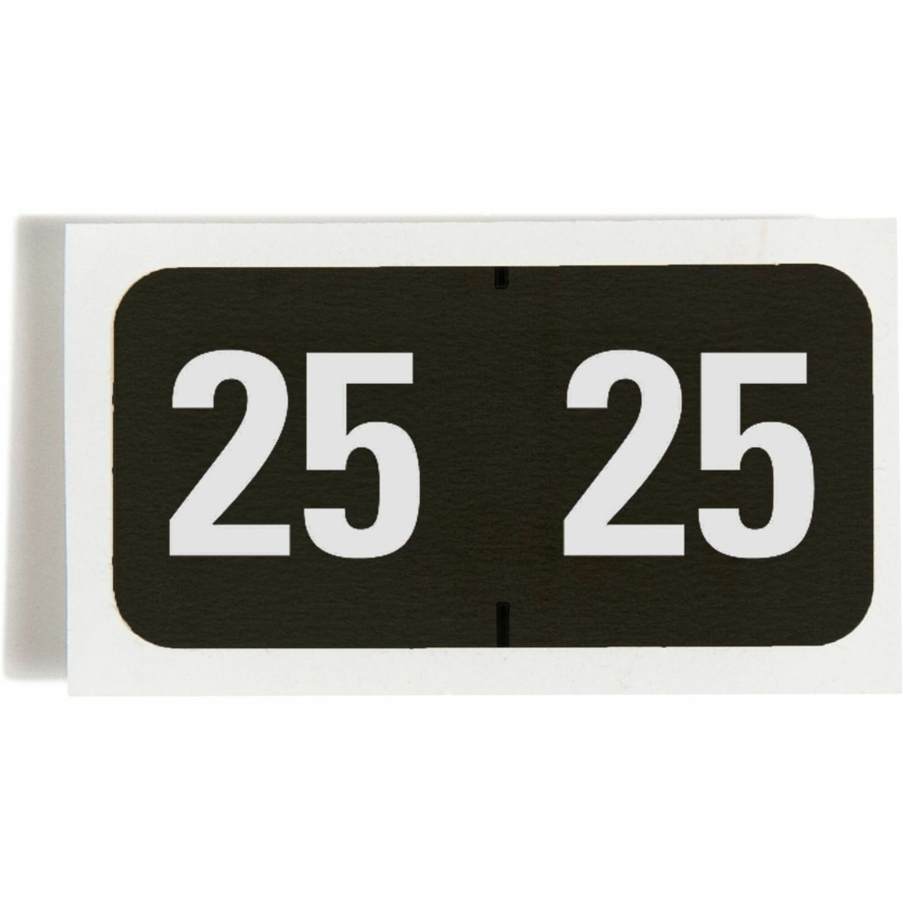 Smead ETYJ Color-Coded Year Labels, 25, 3/4inH x 1 1/2inW, Black, 500 / Roll MPN:68325