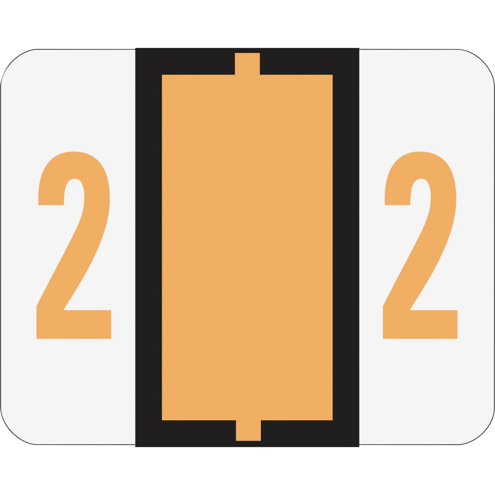 Smead BCCR And BCCRN Bar Style Permanent Color-Coding Label Roll, SMD67372, Light Orange, Roll Of 500 MPN:549961