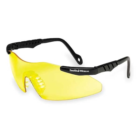 Magnum 3G, Safety Glasses, Anti-Scratch, Amber Lens, Black Frame, Frameless MPN:19826