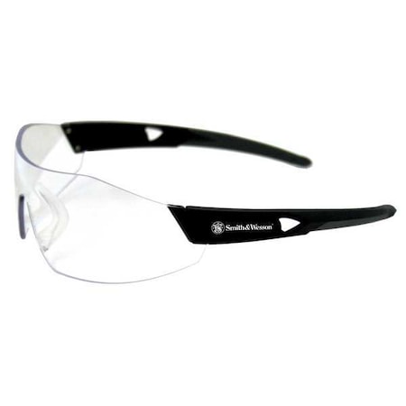 44 Magnum, Safety Glasses, Anti-Fog & Anti-Scratch, Clear Lens, Black Frame, Frameless MPN:23452