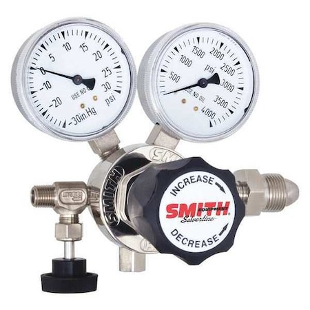 High Purity Gas Regulator, Oxygen, Single Stage, 0.908