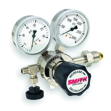 High Purity Gas Regulator, Hydrogen, Methane, Single Stage, 0.825