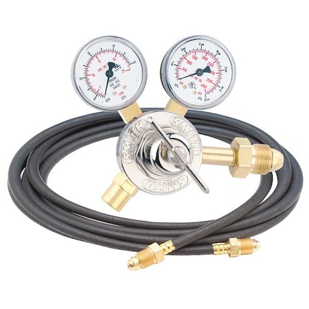 Flow Gauge Regulator and Hose Kit, Argon, Single Stage, 0.965