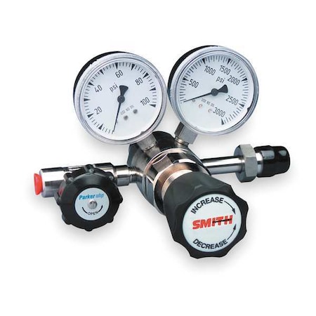 High Purity Gas Regulator, Hydrogen Chloride, Hydrogen Sulfide, Two Stage, 0.825