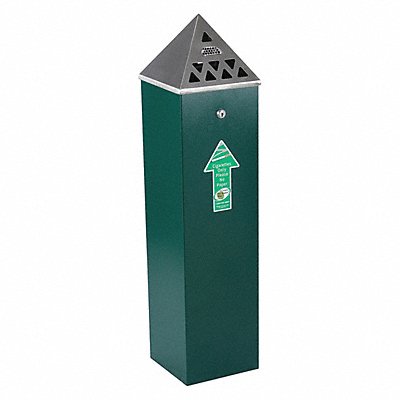 Cigarette Receptacle 1-3/4 gal Green MPN:TBH03