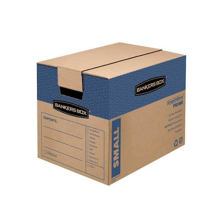 16 in x 12 in x 12 in Moving Box, Kraft, Blue Printing, Kraft Corrugated Board, Double Wall, 32 ECT MPN:0062701