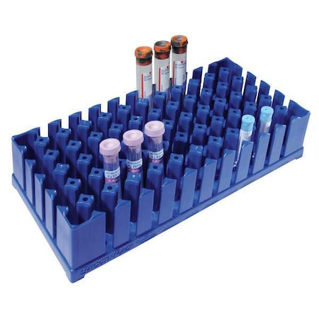 Smooth Test Tube Rack, 5x9-1/2 In, Blue MPN:SR-B