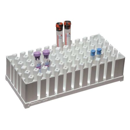 Smooth Test Tube Rack, 5x9-1/2 In, White MPN:SR-W