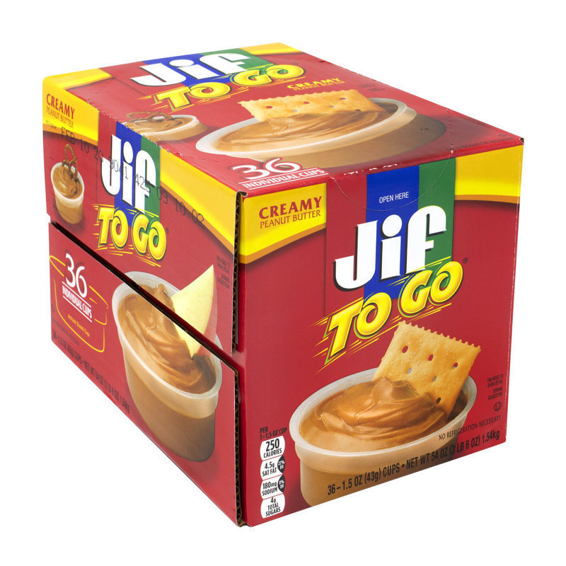 Jif To Go Peanut Butter Dipping Cups, 1.5 Oz, Box Of 36 MPN:24143