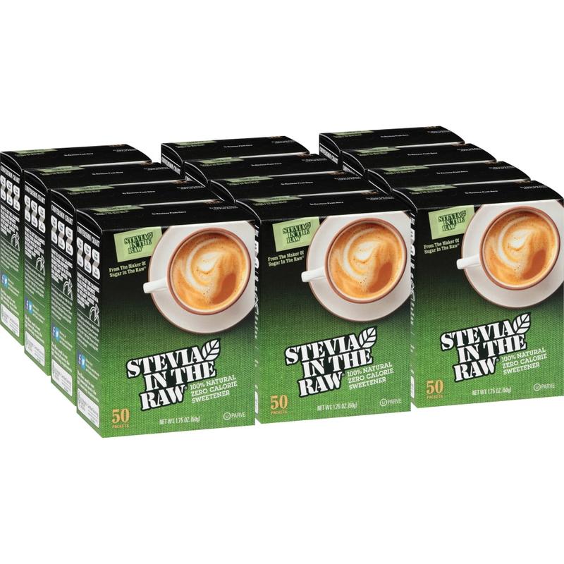 Stevia In The Raw Natural Sweetener Packets - Stevia Flavor - Natural Sweetener - 50/Box - 12 / Carton MPN:75050CT