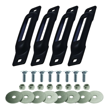 E Track Single Strap Anchor, Black, 4 Pack MPN:SLSB4FC