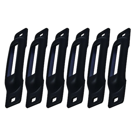 E Track Single Strap Anchor, Black, 6 Pack MPN:SLSB6