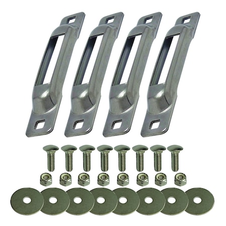 E-Track Single Strap Anchor, 4-Pk, Stain. MPN:SLSS4FC
