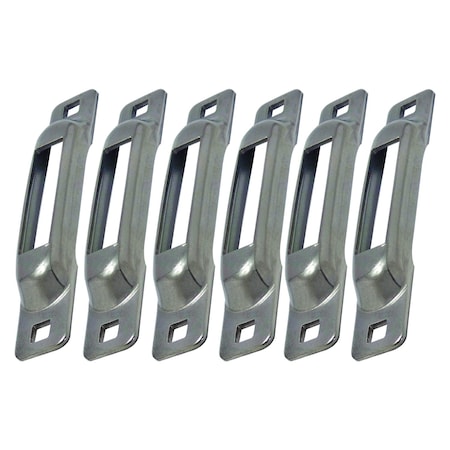 E-Track Single Strap Anchor, 6-Pk, Stain. MPN:SLSS6