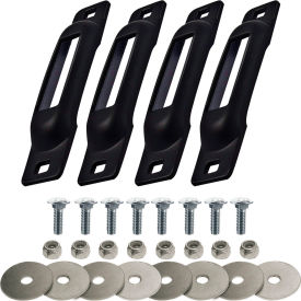 Snap-Loc® E-Track Single Strap Anchor w/ Carriage Bolts Black Pack of 4 SLSB4FC