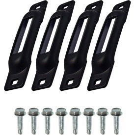 Snap-Loc® E-Track Single Strap Anchor w/ Self-Drilling Screws Black Pack of 4 SLSB4FS
