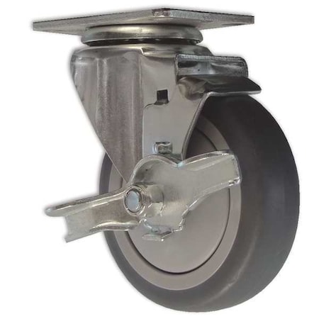 Caster 4 In., Swivel/Brake, 375 lb MPN:SLAC4SB