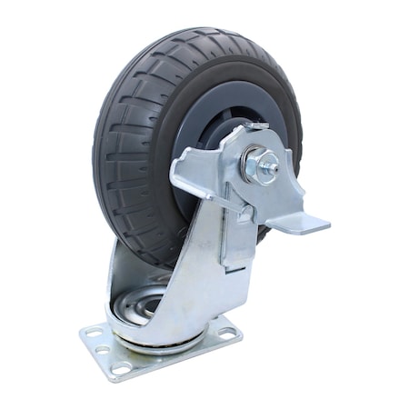 SwivelCaster, 4-1/2in, 400lb, Gry, Stl;Rbbr MPN:SLAC6EDSB