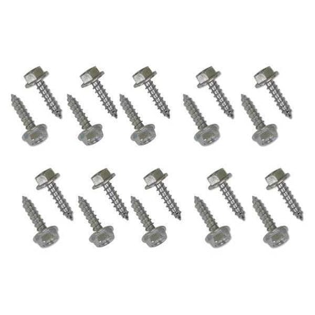 Lag Screw, 1/4 in, 1 in, Zinc Plated Steel, Hex Head External Hex Drive, 20 PK MPN:SLFETW201