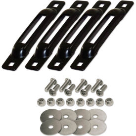 Snap-Loc E-Track Single Strap Anchor W/ Allen Screws Black 4/Pack SLSB4FA