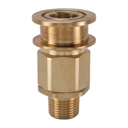 Hydraulic Quick Connect Hose Coupling, Brass Body, Sleeve Lock, 3/8