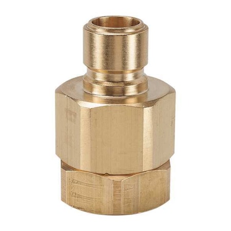 Hydraulic Quick Connect Hose Coupling, Brass Body, Ball Lock, 3/4